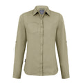 Pebble Brown - Front - Craghoppers Womens-Ladies Expert Kiwi Long-Sleeved Shirt