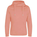 Dusty Pink - Back - Awdis Unisex Adult Cross Neck Hoodie