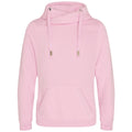 Baby Pink - Front - Awdis Unisex Adult Cross Neck Hoodie