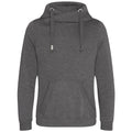 Charcoal - Back - Awdis Unisex Adult Cross Neck Hoodie