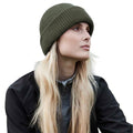 Olive Green - Back - Beechfield Wind Resistant Recycled Beanie