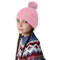 Dusty Pink - Back - Beechfield Childrens-Kids Original Pom Pom Beanie