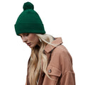 Bottle Green - Side - Beechfield Snowstar Organic Cotton Beanie