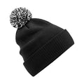 Black-White - Front - Beechfield Snowstar Recycled Beanie