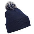 Navy-Light Grey - Front - Beechfield Snowstar Recycled Beanie