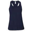 Navy - Front - Bella + Canvas Womens-Ladies Racerback Tank Top