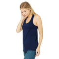 Navy - Side - Bella + Canvas Womens-Ladies Racerback Tank Top