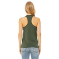 Military Green - Side - Bella + Canvas Womens-Ladies Racerback Tank Top