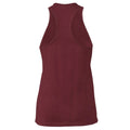 Maroon - Side - Bella + Canvas Womens-Ladies Racerback Tank Top