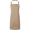 Khaki - Front - Premier Unisex Adult Colours Full Apron