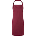 Burgundy - Front - Premier Unisex Adult Colours Full Apron