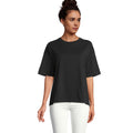 Deep Black - Side - SOLS Womens-Ladies Boxy Organic Oversized T-Shirt