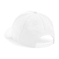 White - Back - Beechfield Childrens-Kids Organic Cotton 5 Panel Baseball Cap