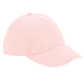 Powder Pink - Front - Beechfield Childrens-Kids Organic Cotton 5 Panel Baseball Cap