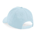 Powder Blue - Back - Beechfield Childrens-Kids Organic Cotton 5 Panel Baseball Cap