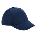 Navy - Front - Beechfield Childrens-Kids Organic Cotton 5 Panel Baseball Cap