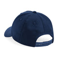 Navy - Back - Beechfield Childrens-Kids Organic Cotton 5 Panel Baseball Cap