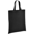 Black - Front - Brand Lab Cotton Short Handle Shopper Bag
