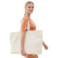 Natural - Back - Westford Mill Canvas Oversized Tote Bag