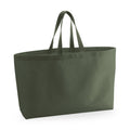 Olive Green - Front - Westford Mill Canvas Oversized Tote Bag