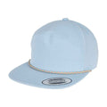 Light Blue - Back - Flexfit Braided Baseball Cap