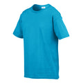 Caribbean Blue - Side - Gildan Mens Softstyle T-Shirt