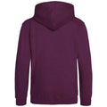 Plum - Back - Awdis Childrens-Kids Hoodie