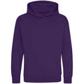 Purple - Front - Awdis Childrens-Kids Hoodie