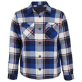 Royal Blue - Front - SOLS Unisex Adult Noah Flannel Padded Overshirt