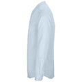 Soft Blue - Side - NEOBLU Mens Poplin Bart Mao Collar Long-Sleeved Formal Shirt