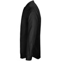 Deep Black - Back - NEOBLU Mens Poplin Bart Mao Collar Long-Sleeved Formal Shirt