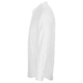 Optic White - Side - NEOBLU Mens Poplin Bart Mao Collar Long-Sleeved Formal Shirt