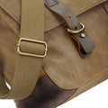 Desert Sand - Back - Quadra Heritage Leather Trim Messenger Bag