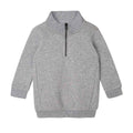 Heather Marl - Front - Babybugz Baby Quarter Zip Sweatshirt