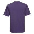 Purple - Back - Russell Mens Ringspun Cotton Classic T-Shirt