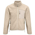 Shear Beige-Beige - Front - SOLS Unisex Adult Fury Sherpa Fleece Jacket