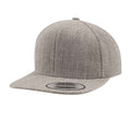 Heather Grey-Heather Grey - Front - Flexfit Mens Classic Snapback Cap