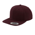 Maroon-Maroon - Front - Flexfit Mens Classic Snapback Cap