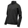 Black - Side - Stormtech Womens-Ladies Avalante Heather Quarter Zip Fleece Top