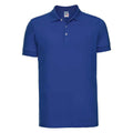 Bright Royal Blue - Front - Russell Mens Pique Stretch Polo Shirt