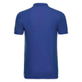 Bright Royal Blue - Back - Russell Mens Pique Stretch Polo Shirt