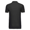 Black - Back - Russell Mens Pique Stretch Polo Shirt