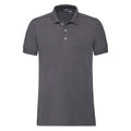 Convoy Grey - Front - Russell Mens Pique Stretch Polo Shirt