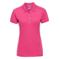 Fuchsia - Front - Russell Womens-Ladies Pique Stretch Polo Shirt