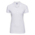 White - Front - Russell Womens-Ladies Pique Stretch Polo Shirt