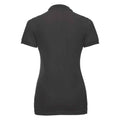 Black - Back - Russell Womens-Ladies Pique Stretch Polo Shirt