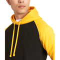 Jet Black-Gold - Side - Awdis Mens Baseball Hoodie