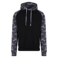 Solid Black-Black - Front - Awdis Mens Baseball Hoodie