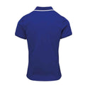 Royal Blue-White - Back - Premier Womens-Ladies Coolchecker Contrast Pique Polo Shirt