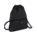 Black-Black - Front - Bagbase Athleisure Drawstring Bag